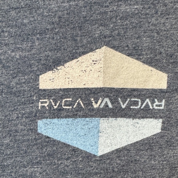 RVCA Two-Tone Blue Raglan Shirt - Picture 3 of 6